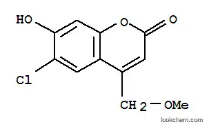 Molecular Structure of 175205-11-5 (6-CHLORO-7-HYDROXY-4-(METHOXYMETHYL)-2H-CHROMEN-2-ONE)