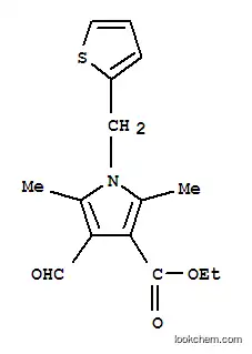 Molecular Structure of 175276-54-7 (ETHYL 4-FORMYL-2,5-DIMETHYL-1-(2-THIENYLMETHYL)-1H-PYRROLE-3-CARBOXYLATE)