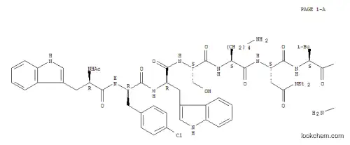 Molecular Structure of 176429-96-2 (D-Alaninamide,N-acetyl-D-tryptophyl-4-chloro-D-phenylalanyl-D-tryptophyl-L-seryl-L-lysyl-N,N-diethyl-L-asparaginyl-L-leucyl-L-glutaminyl-L-prolyl-(9CI))