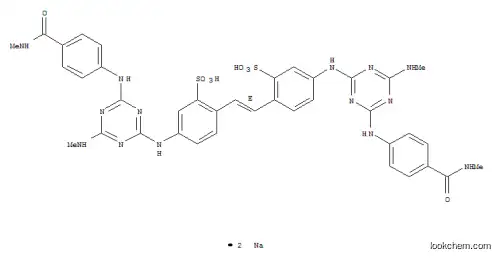 Benzenesulfonic acid, 2,2-(1E)-1,2-ethenediylbis5-4-(methylamino)-6-4-(methylamino)carbonylphenylamino-1,3,5-triazin-2-ylamino-, disodium salt