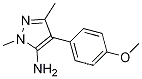 Molecular Structure of 1015846-18-0 (4-(4-METHOXYPHENYL)-1,3-DIMETHYL-1H-PYRAZOL-5-AMINE)