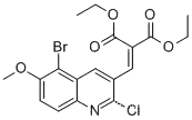 Molecular Structure of 1031929-09-5 (5-BROMO-2-CHLORO-6-METHOXY-3-(2,2-DIETHOXYCARBONYL)VINYLQUINOLINE)