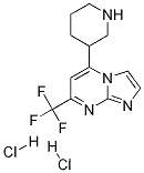 Molecular Structure of 1185299-45-9 (5-Piperidin-3-yl-7-trifluoromethyl-imidazo[1,2-a]-pyrimidine dihydrochloride)