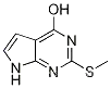 Molecular Structure of 1201784-89-5 (2-(METHYLTHIO)-7H-PYRROLO[2,3-D]PYRIMIDIN-4-OL)