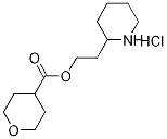 Molecular Structure of 1219948-54-5 (2-(2-Piperidinyl)ethyl tetrahydro-2H-pyran-4-carboxylate hydrochloride)