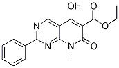 Molecular Structure of 1253791-89-7 (ethyl 5-hydroxy-8-methyl-7-oxo-2-phenyl-7,8-dihydropyrido[2,3-d]pyrimidine-6-carboxylate)