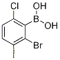 Molecular Structure of 1309980-97-9 (2-Bromo-3-methyl-6-chlorophenylboronic acid)