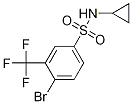 Molecular Structure of 1330750-34-9 (4-BroMo-N-cyclopropyl-3-(trifluoroMethyl)benzenesulfonaMide)