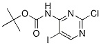 Molecular Structure of 1359655-47-2 (tert-butyl 2-chloro-5-iodopyriMidin-4-ylcarbaMate)