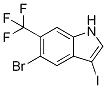 Molecular Structure of 1420537-61-6 (5-Bromo-3-iodo-6-(trifluoromethyl)-1H-indole)