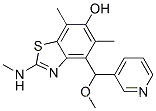 Molecular Structure of 164721-61-3 (6-Benzothiazolol,  4-(methoxy-3-pyridinylmethyl)-5,7-dimethyl-2-(methylamino)-)