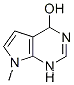 Molecular Structure of 205926-69-8 (1H-Pyrrolo[2,3-d]pyrimidin-4-ol, 4,7-dihydro-7-methyl- (9CI))