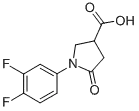 Molecular Structure of 496941-62-9 (1-(3,4-difluorophenyl)-5-oxopyrrolidine-3-carboxylic acid)