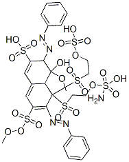 2,7-NAPHTHALENEDISULFONIC ACID 4-AMINO-6-[[2,5-DIMETHOXY-4-[[2-(SULFOOXY)ETHYL]SULFONYL]PHENYL]AZO]-5-HYDROXY-3-[[4-[[2-(SULFOOXY)ETHYL]SULFONYL]PHENYL]AZO]-