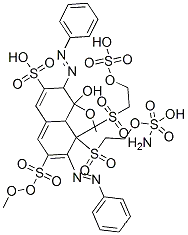 Molecular Structure of 68399-93-9 (2,7-Naphthalenedisulfonic acid, 4-amino-6-2,5-dimethoxy-4-2-(sulfooxy)ethylsulfonylphenylazo-5-hydroxy-3-4-2-(sulfooxy)ethylsulfonylphenylazo-)