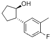 Molecular Structure of 835912-96-4 (TRANS-2-(4-FLUORO-3-METHYLPHENYL)CYCLOPENTANOL)