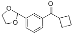 CYCLOBUTYL 3-(1,3-DIOXOLAN-2-YL)PHENYL KETONE