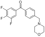 Molecular Structure of 898770-71-3 (4'-MORPHOLINOMETHYL-3,4,5-TRIFLUOROBENZOPHENONE)