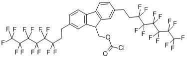 2,7-BIS(1H,1H,2H,2H-PERFLUOROOCTYL)-9-FLUORENYLMETHOXYCARBONYL CHLORIDE, 98% H-NMR