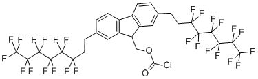 Molecular Structure of 932710-57-1 (F26  Fmoc-Cl,  Chlorameisensä:ure-[1,8-bis-(4,4,5,5,6,6,7,7,8,8,9,9,9-tridecafluornonyl)-9-fluorenyl]-methyl-ester,  [1,8-Bis(4,4,5,5,6,6,7,7,8,8,9,9,9-tridecafluorononyl)-9-fluorenyl]methyl  chloroformate)