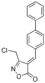 Molecular Structure of 1142199-37-8 ((4E)-4-(biphenyl-4-ylmethylene)-3-(chloromethyl)isoxazol-5(4H)-one)