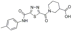 1-[(5-{[(4-methylphenyl)amino]carbonyl}-1,3,4-thiadiazol-2-yl)carbonyl]piperidine-3-carboxylic acid