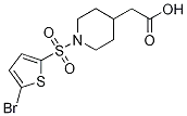 Molecular Structure of 1142209-86-6 ({1-[(5-bromo-2-thienyl)sulfonyl]piperidin-4-yl}acetic acid)