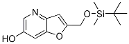 Molecular Structure of 1171920-47-0 (2-((tert-Butyldimethylsilyloxy)methyl)-furo[3,2-b]pyridin-6-ol)
