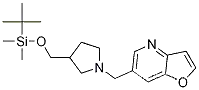 Molecular Structure of 1188994-30-0 (6-((3-((tert-Butyldimethylsilyloxy)methyl)-pyrrolidin-1-yl)methyl)furo[3,2-b]pyridine)