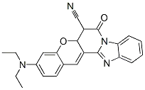 Molecular Structure of 121344-18-1 (3-(Diethylamino)-5a,6-dihydro-7-oxo-7H-[1]benzopyrano[3',2':3,4]pyrido[1,2-a]benzimidazole-6-carbonitrile)