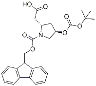 2-((2S,4R)-1-(((9H-Fluoren-9-yl)methoxy)carbonyl)-4-((tert-butoxycarbonyl)oxy)pyrrolidin-2-yl)acetic acid