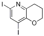 Molecular Structure of 1222533-94-9 (6,8-Diiodo-3,4-dihydro-2H-pyrano[3,2-b]pyridine)
