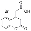 Molecular Structure of 1334499-95-4 ((5-Bromo-2-oxo-3,4-dihydro-1-benzopyran-4-yl)acetic acid)