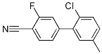 Molecular Structure of 1381944-54-2 (4-(2-Chloro-5-Methylphenyl)-2-fluorobenzonitrile)
