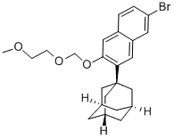 Molecular Structure of 173157-63-6 (Tricyclo[3.3.1.13,7]Decane, 1-[7-BroMo-3-[(2-Methoxyethoxy)Methoxy]-2-Naphthalenyl]-)
