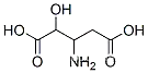 Molecular Structure of 174320-28-6 (Pentanedioic  acid,  3-amino-2-hydroxy-,  (+)-  (9CI))