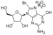 Molecular Structure of 332359-99-6 (8-BROMOGUANOSINE DIHYDRATE, 97%)