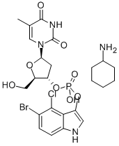 Cyclohexanamine5-Bromo-4-chloro-1H-indol-3-yl((2R,3S,5R)-2-(hydroxymethyl)-5-(5-methyl-2,4-dioxo-3,4-dihydropyrimidin-1(2H)-yl)tetrahydrofuran-3-yl)Bromo-4-chloro-1H-indol-3-yl((2R,3S,...