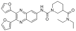 1,3-PIPERIDINEDICARBOXAMIDE, N1-(2,3-DI-2-FURANYL-6-QUINOXALINYL)-N3,N3-DIETHYL-