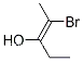 Molecular Structure of 82687-34-1 (2-Penten-3-ol,  2-bromo-)