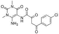 Benzenebutanamide,  N-(6-amino-1,2,3,4-tetrahydro-1,3-dimethyl-2,4-dioxo-5-pyrimidinyl)-4-chloro--alpha-,-gamma--dioxo-