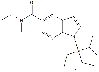 1-Triisopropylsilanyl-1H-pyrrolo[2,3-b]pyridine-5-carboxylic acid methoxy-methyl-amide 944937-28-4