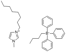 Molecular Structure of 946854-32-6 (1-METHYL-3-OCTYLIMIDAZOLIUM TRIPHENYLBUTYLBORATE)
