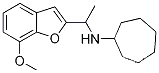 Molecular Structure of 1036559-22-4 (N-[1-(7-methoxy-1-benzofuran-2-yl)ethyl]cycloheptanamine)