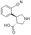 Molecular Structure of 1049978-70-2 ((3S,4R)-4-(2-Cyanophenyl)pyrrolidine-3-carboxylic acid)