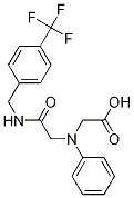 Molecular Structure of 1142205-12-6 ([(2-oxo-2-{[4-(trifluoromethyl)benzyl]amino}ethyl)(phenyl)amino]acetic acid)