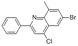 Molecular Structure of 1155601-60-7 (6-Bromo-4-chloro-8-methyl-2-phenylquinoline)
