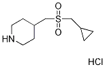 Molecular Structure of 1185295-04-8 (Piperidine, 4-[[(cyclopropylmethyl)sulfonyl]methyl]-, hydrochloride (1:1))