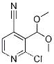 Molecular Structure of 1186310-98-4 (2-Chloro-3-(dimethoxymethyl)isonicotinonitrile)