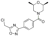 Molecular Structure of 1186662-45-2 ((2R,6S)-4-{4-[5-(chloromethyl)-1,2,4-oxadiazol-3-yl]benzoyl}-2,6-dimethylmorpholine)